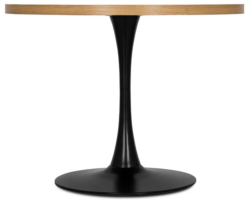 LINO Masă 100 cm stejar auriu/negru