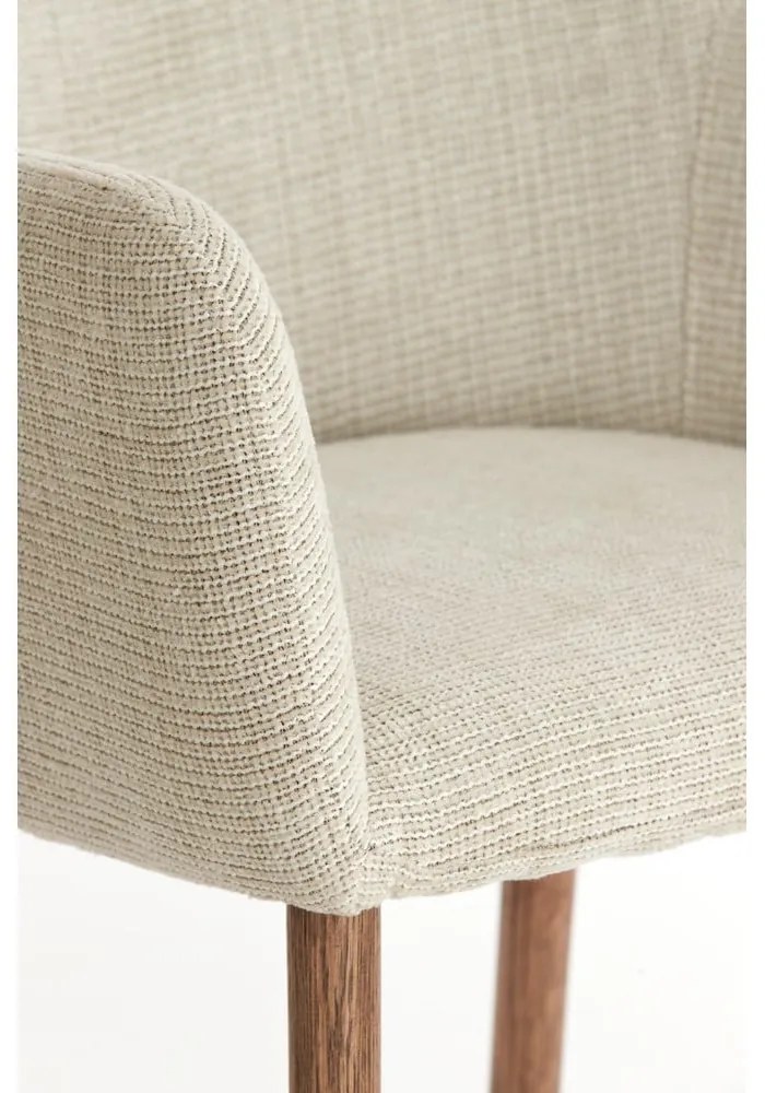 Bézs kárpitozott karfás étkezőfotel szett 2 db-os Blaine – Light & Living