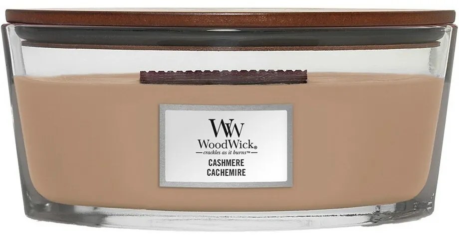 WoodWick illatos gyertya hajó Cashmere, 453 g