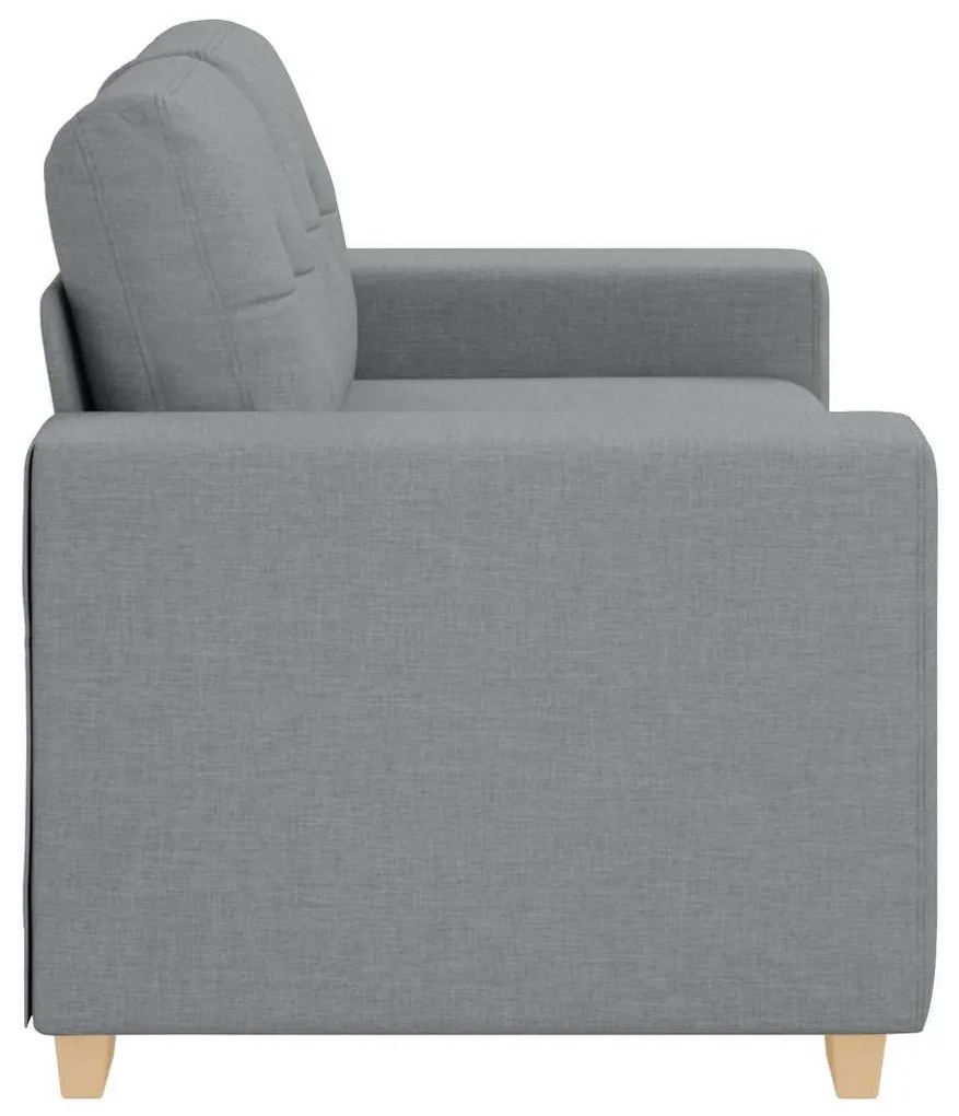 világosszürke szövet loveseat kanapé 120 cm