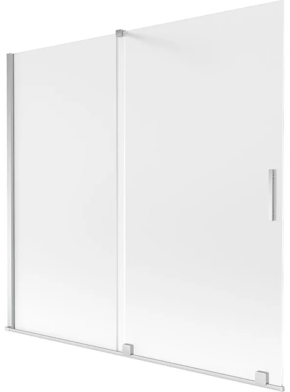 Mexen Velar, 2 szárnyas eltolható kádparaván 170 x 150 cm, 8 mm mattüveg, króm, 896-170-000-31-01