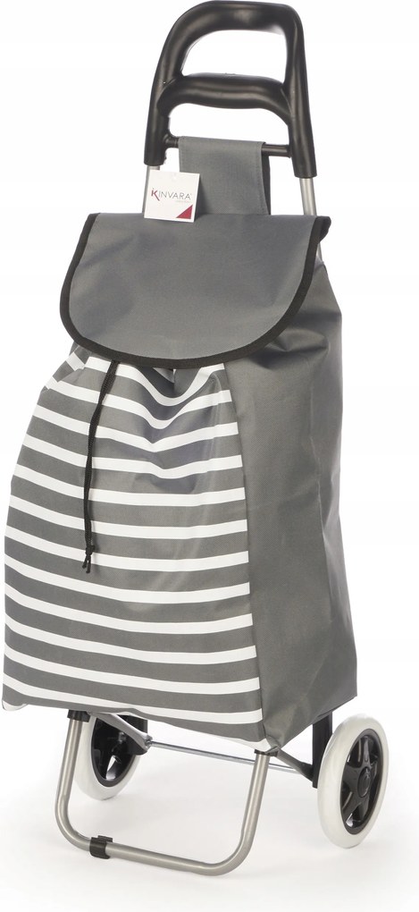 Összecsukható Bevásárlókocsi Poliészter 33L Méret 37X21X88CM Szürke