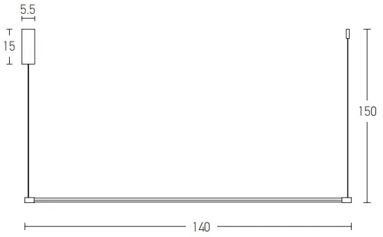 Zambelis 20119 - LED Csillár zsinóron LED/20W/230V fekete