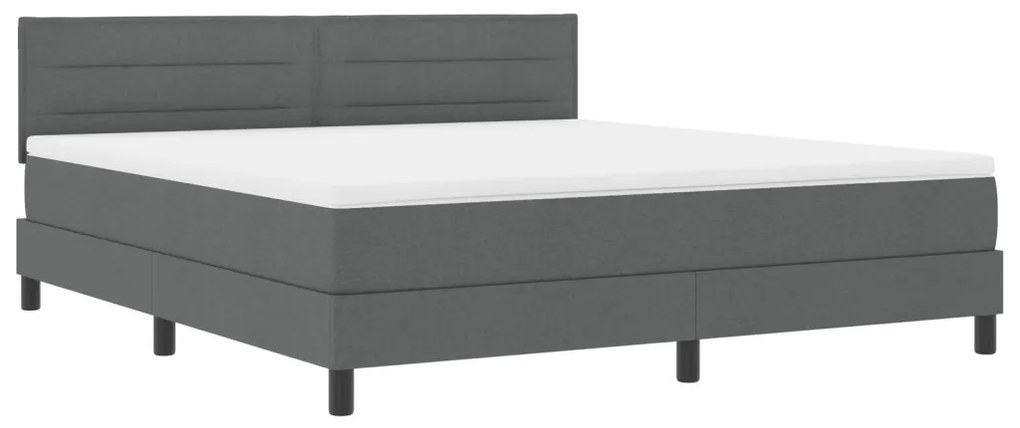 Boxspring Ágy Matrac Mályva Szürke 180x200 cm Szövet