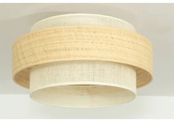 BOHO mennyezeti lámpa 1xE27/60W/230V átm. 40 cm juta/krémszínű