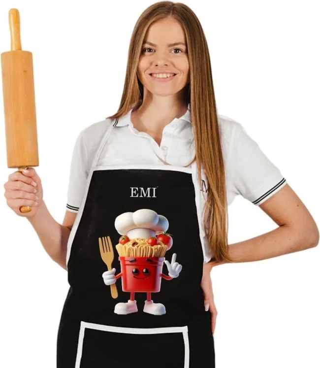 EMI Pasta konyhai kötény, Fekete