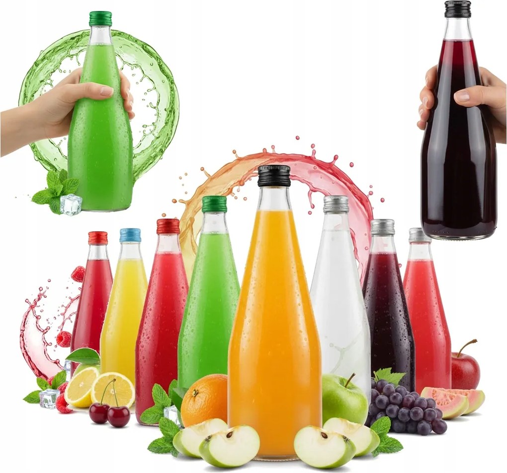 10x Üvegpalack Csepp 700ML Gyümölcslé Szirup Vodka Esküvői Ajándék 0,7L