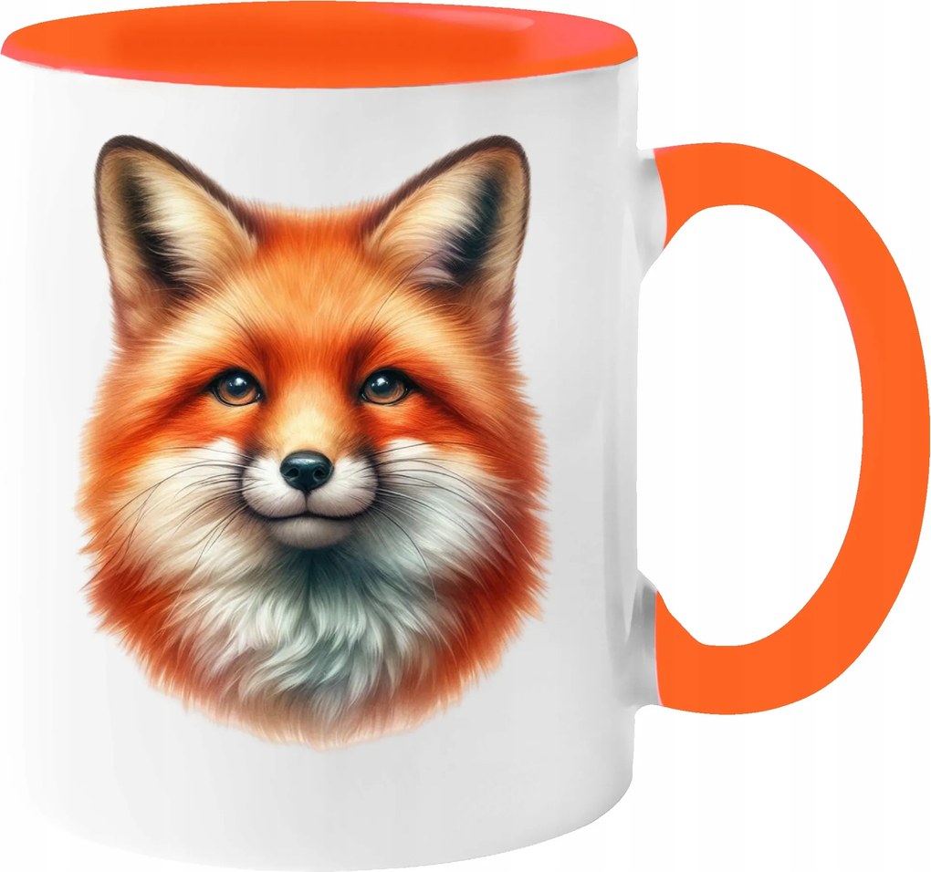 Gyönyörű Őszi Bögre 330ml Kávé Ajándék Őszi Róka Csomagolás