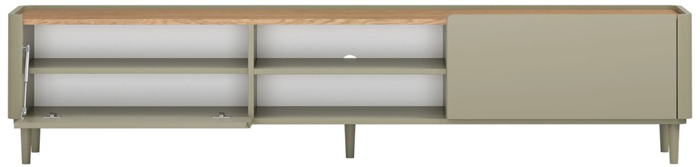 Elivo TV állvány 220 cm fém lábakon - eukaliptusz / baltic dune tölgy