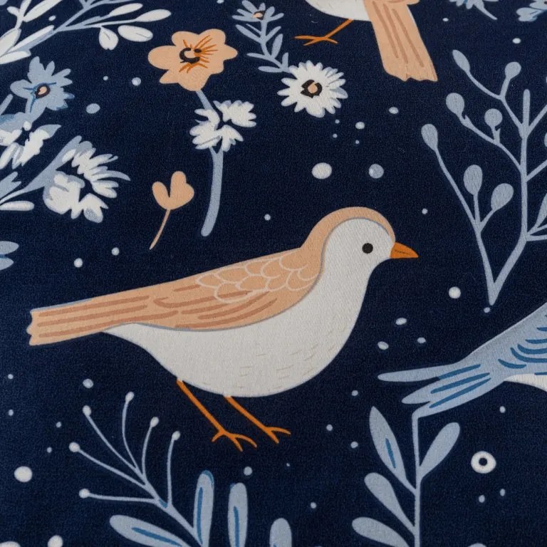 Mikroszálas ágyneműhuzat DENIM BIRDS kék Ágyneműhuzat mérete: 2 db 70 x 90 cm | 200 x 220 cm