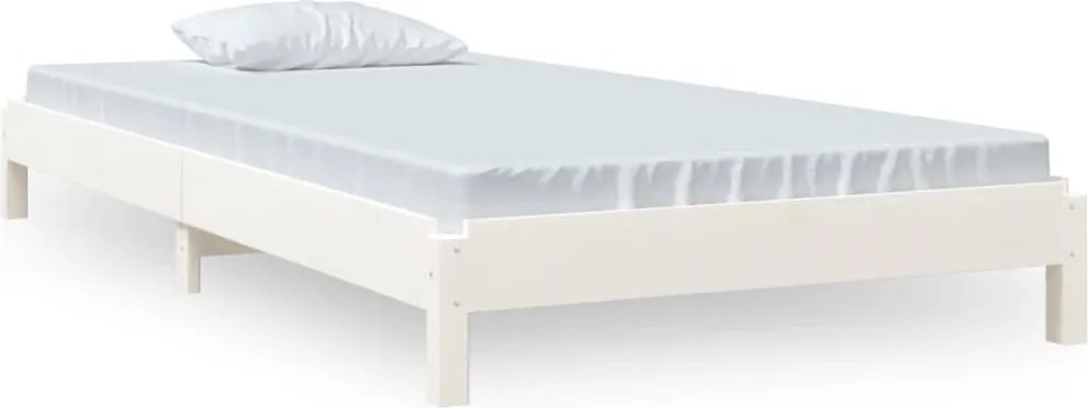vidaXL fehér tömör fenyőfa egymásra rakható ágy 90x190 cm