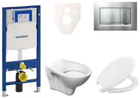 Fali WC szett Geberit előtétfalas szereléshez + Ceramia S-Line Pro WC 111.300.00.5NR7
