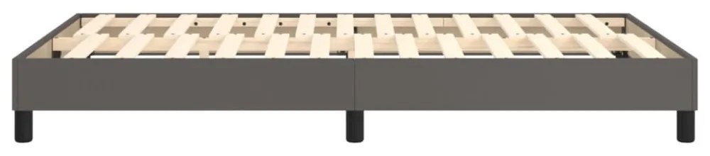 szürke műbőr rugós ágykeret 120x200 cm