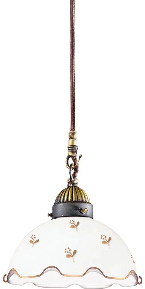 Kolarz 731.30.160 - NONNA kábeles függőlámpa 1xE27/75W/230V, átmérő 20 cm, virág alakú, rózsaarany