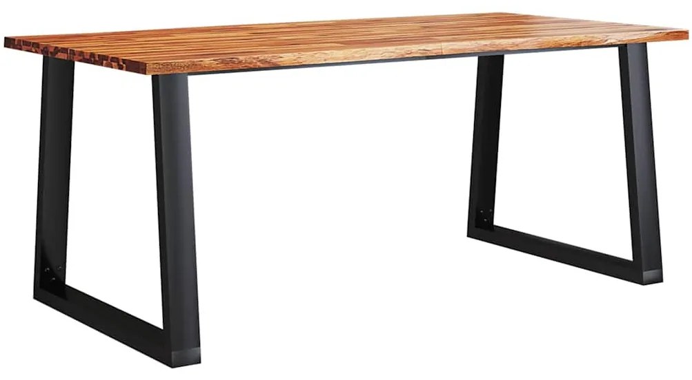 Tömör akácfa étkezőasztal természetes éllel 180 x 90 x 75 cm