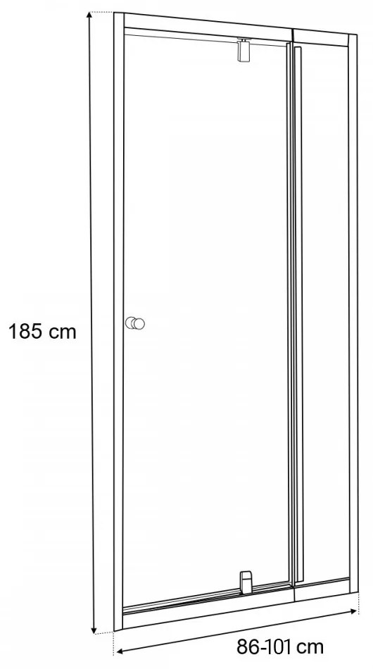 Flexi állítható zuhanyajtó 86-101x185 cm