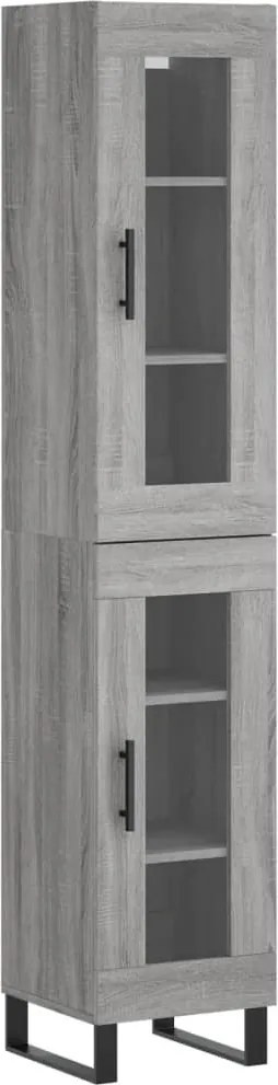 vidaXL szürke sonoma szerelt fa magasszekrény 34,5 x 34 x 180 cm