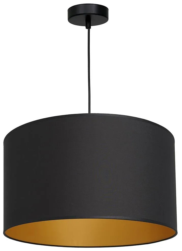 Csillár zsinóron ARDEN 1xE27/60W/230V á. 40 cm fekete/arany