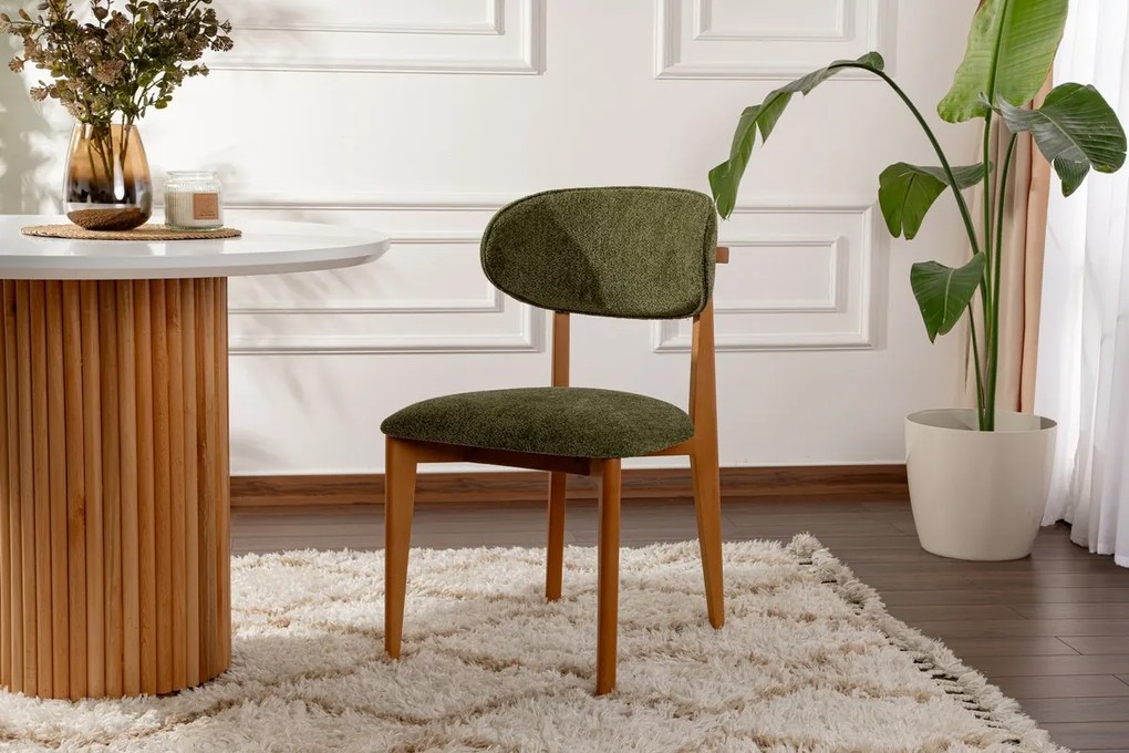 Lionte Green and Dark Oak étkezőszék szett, 2 db