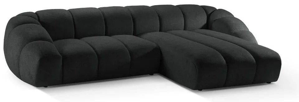 Fekete sarokkanapé (jobb oldali) Diana – Micadoni