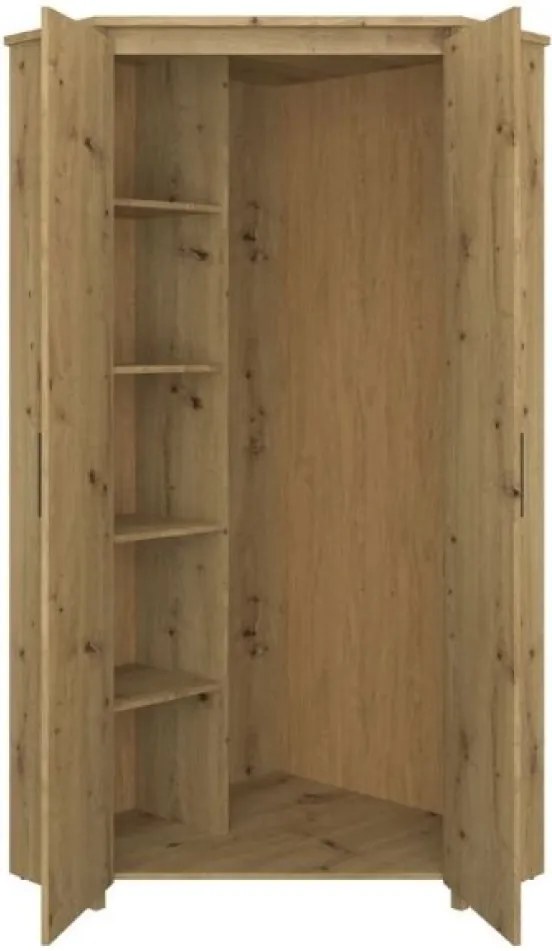 Sarokszekrény 2D, artisan tölgy, AIRON