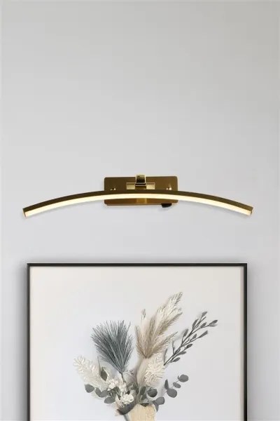 Searchlight 79822-50SB - LED képvilágító SANTORINI LED/11,03W/230V sárgaréz