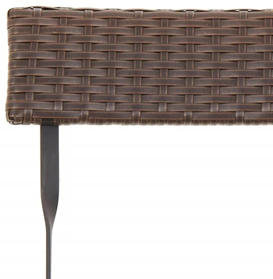 4 db barna polyrattan összecsukható bisztrószék