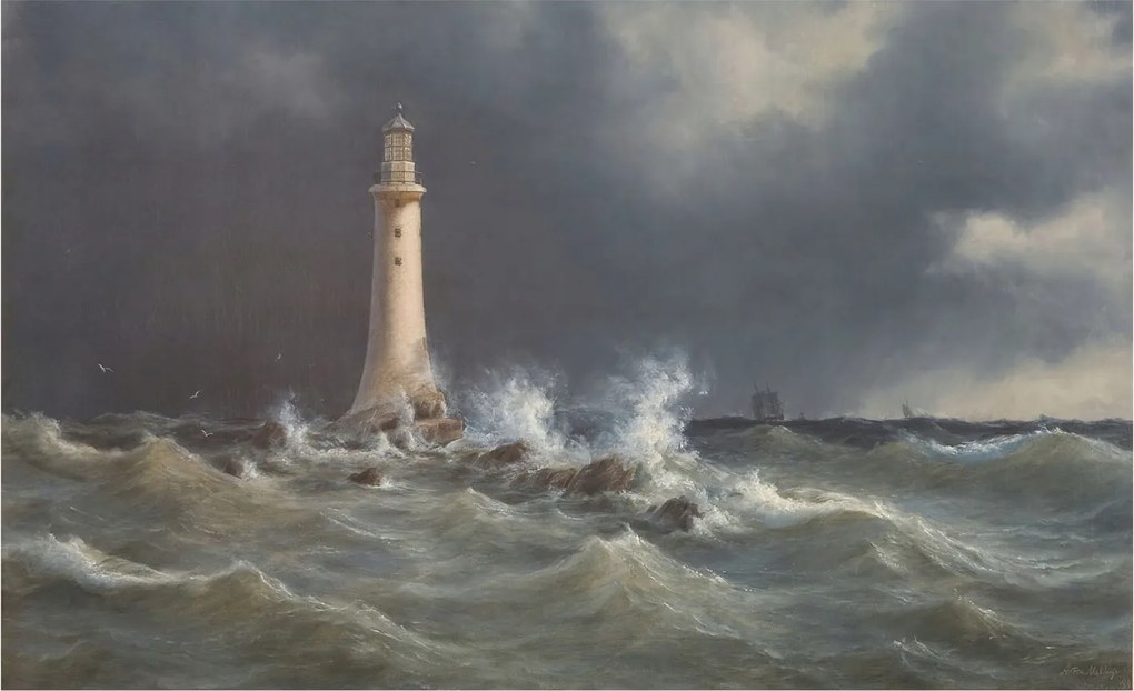 Divatos Flizelin Tapéta Ragasztóval Fali 3D Tengeri viharok 416x254 Ragasztó