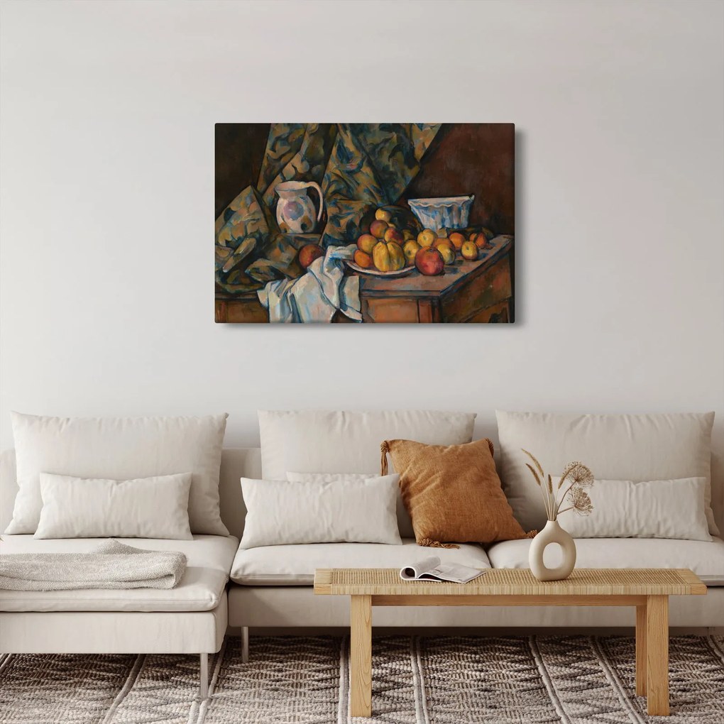 Kép - Paul Cézanne, Still Life with Apples and Peaches, reprodukciók (90x60 cm)