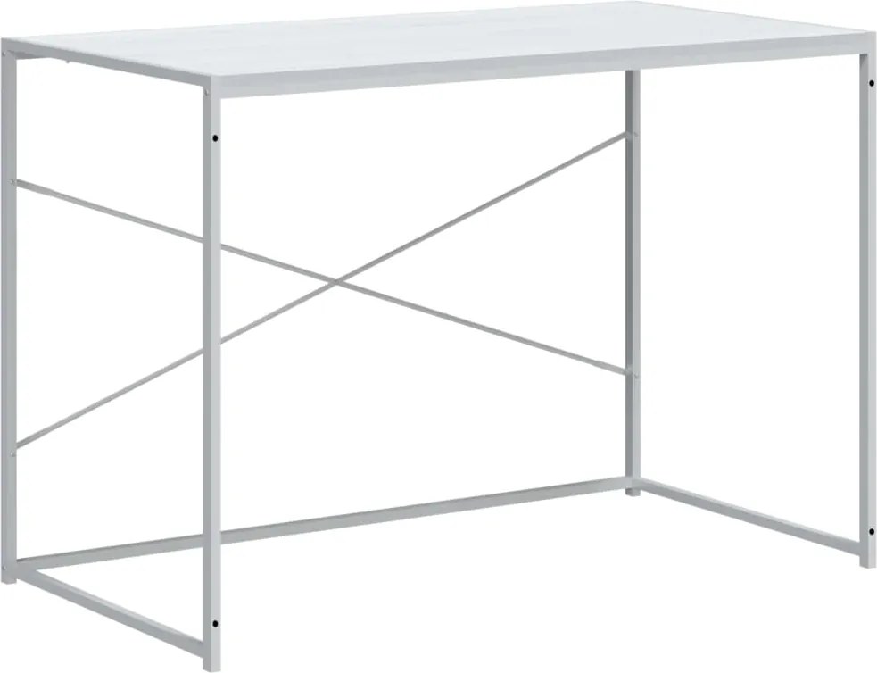 vidaXL fehér szerelt fa számítógépasztal 110 x 60 x 70 cm