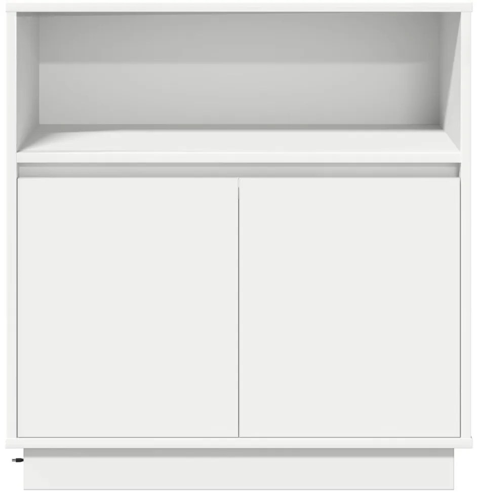 LED-es oldalszekrény Fehér 71x34,5x75 cm Mérnöki Fa