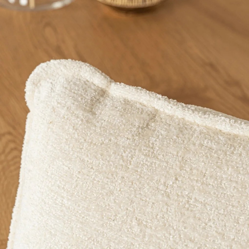 Forgó szék krém színben, bouclé kárpittal, DIAS