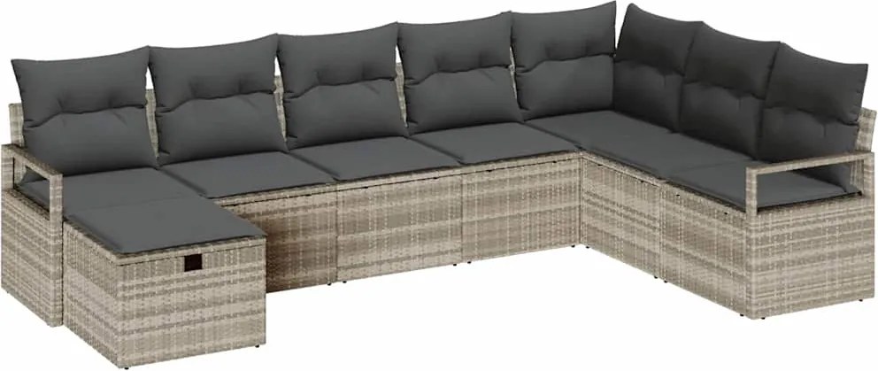 vidaXL Kanapé Szett párnával 6 pcs polirattan