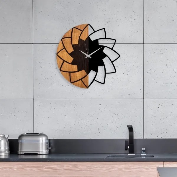 Fali óra 56 cm átmérő, 1xAA, fa/fém kivitel