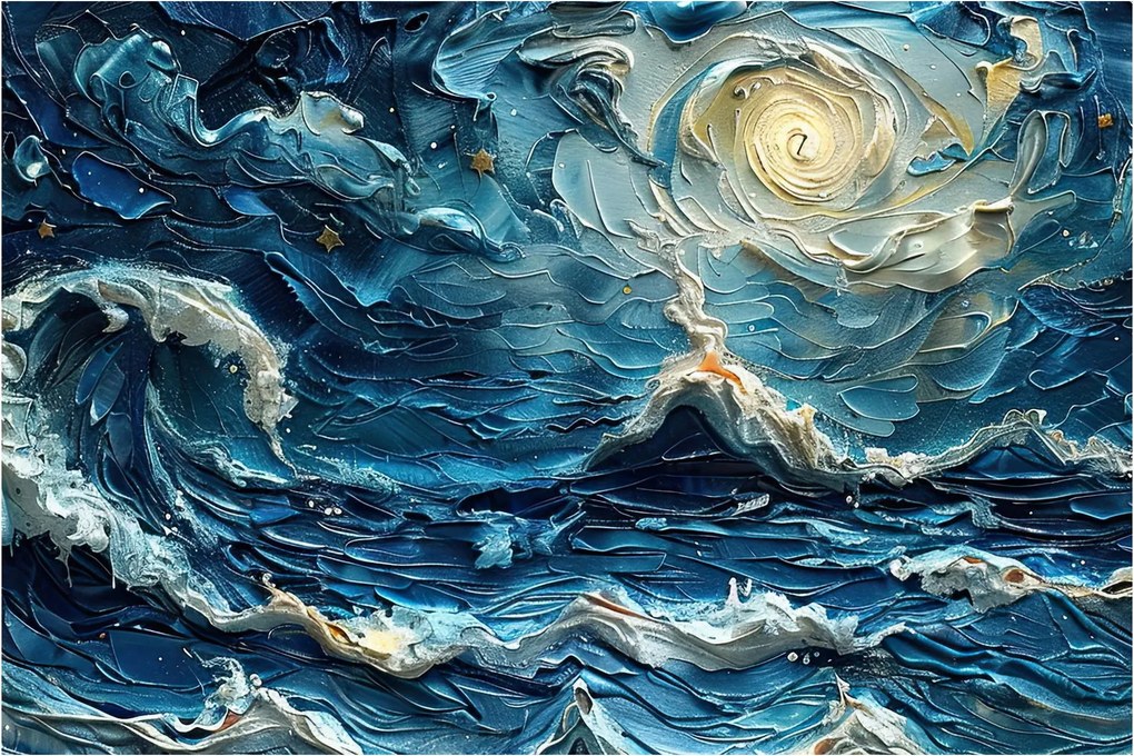 Kép - Az ég és a tenger festése (90x60 cm)