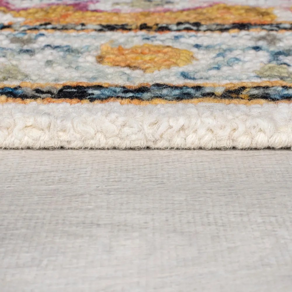 Sárga gyapjú szőnyeg 170x120 cm Dahlia - Flair Rugs