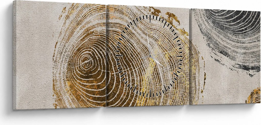 Kép - Törzsek absztrakciója (órával) (90x30 cm)