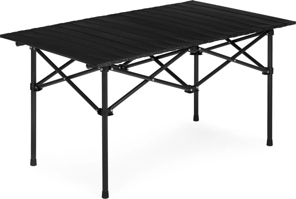Kerti asztal, MultiGarden XLP150-95-1, fekete, 95 × 55 cm, összecsukható, magasság: 49,5 cm, hordtáskával, csúszásgátló lábak, teherbírás: 20 kg