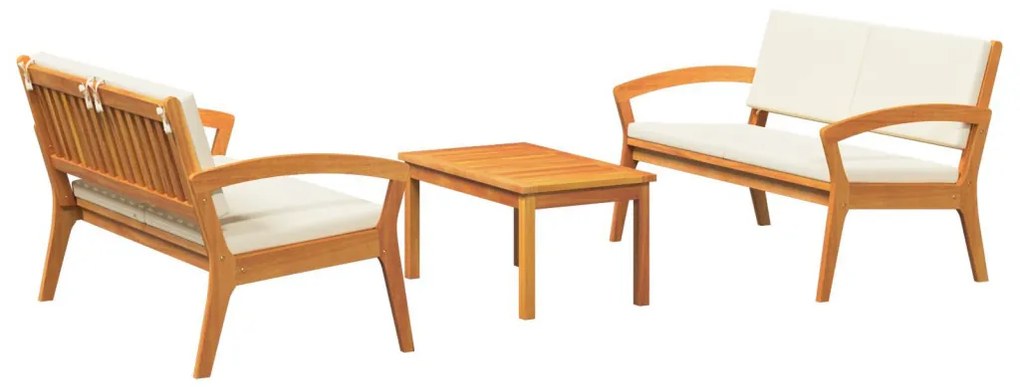 Bisztró készlet 3 pcs Barna 75 x 45 x 38 cm Tömör akácfa