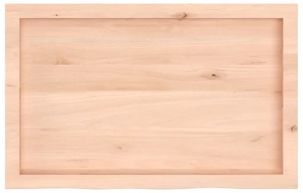 kezeletlen tömör tölgyfa fali polc 80x50x(2-6) cm