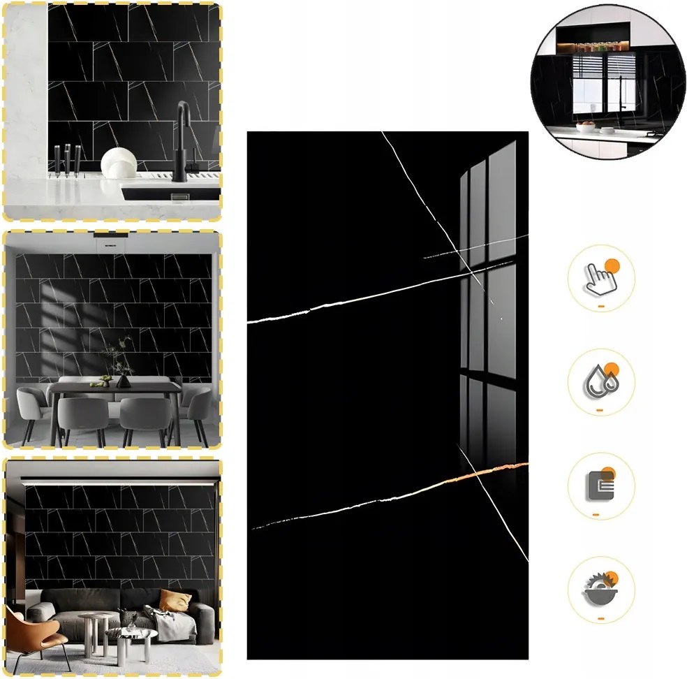 10x Bútorfurnér Öntapadós Fólia Márvány Bútor Asztal Ajtó 6X3M