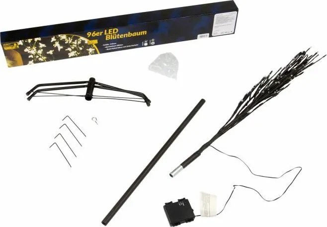 NEXOS Dekoratív fa 150 cm 96 LED meleg fehér