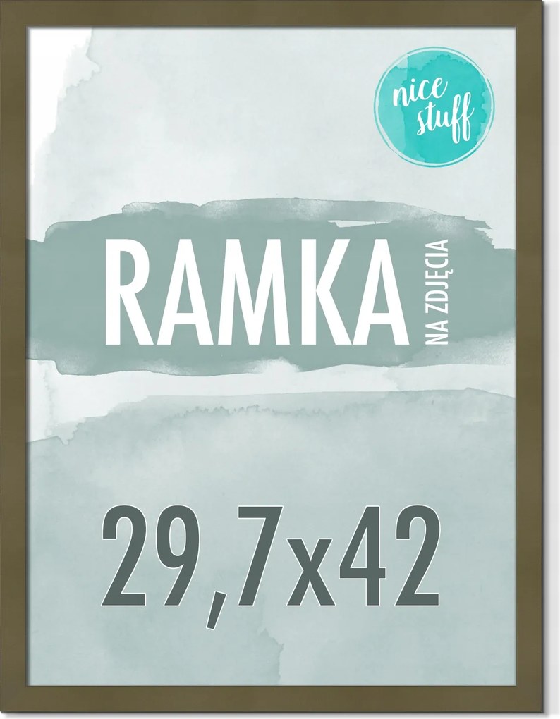 Képkeret A3 29,7x42 Képkeret Mdf Fotó sötét Olívazöld