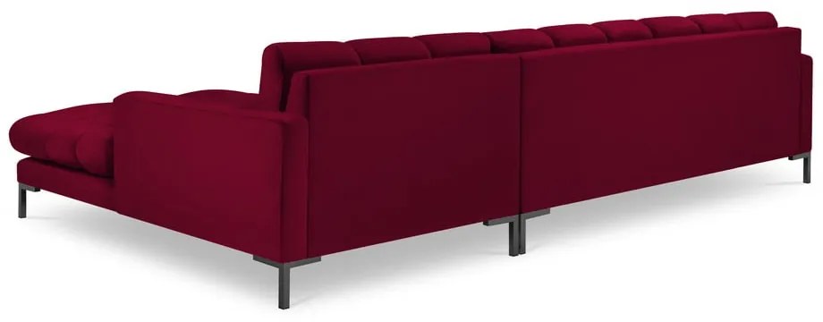 Bali piros bársony sarokkanapé, jobb oldali - Cosmopolitan Design