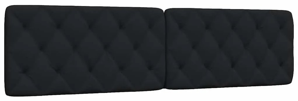 fekete szövet fejtámla párna 200 cm