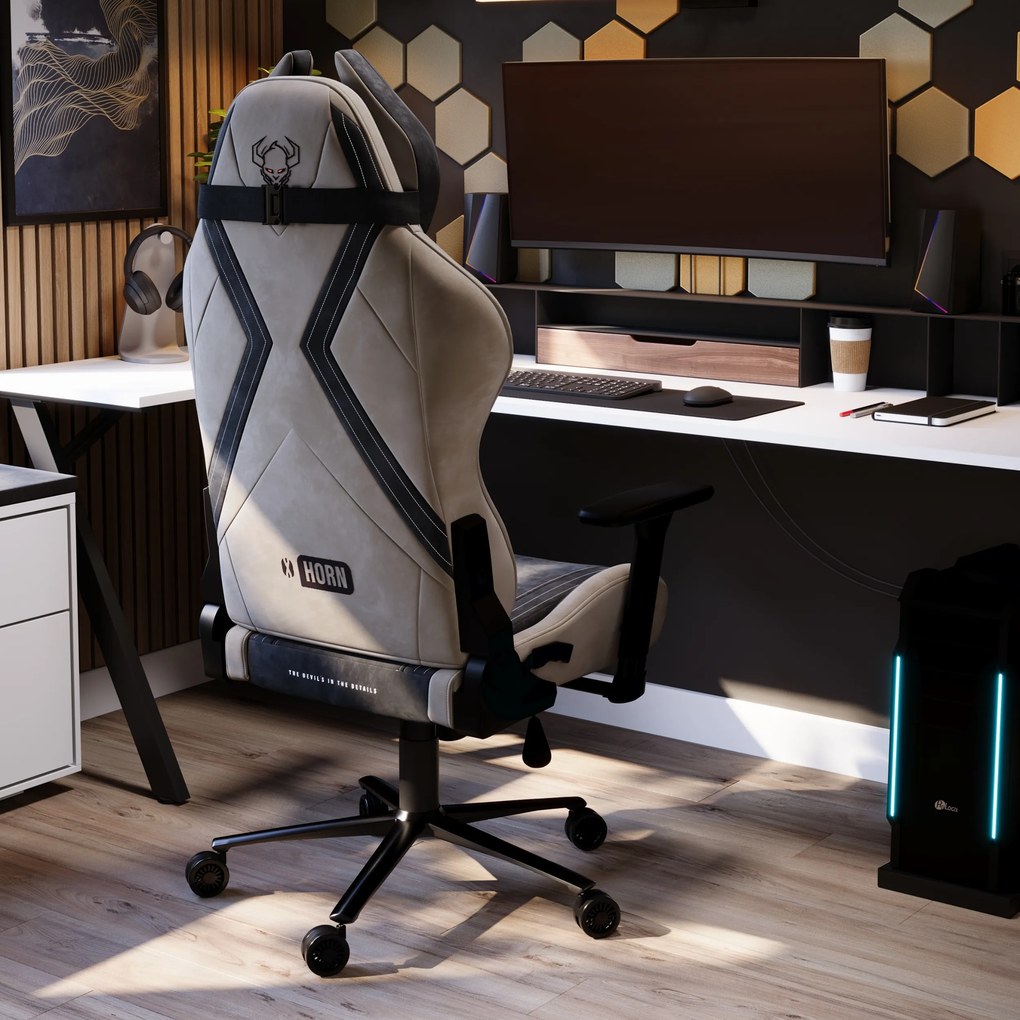 Gamer szék szövet Normal Size, fekete-bézs: Diablo X-Horn 2.0 Camel Black