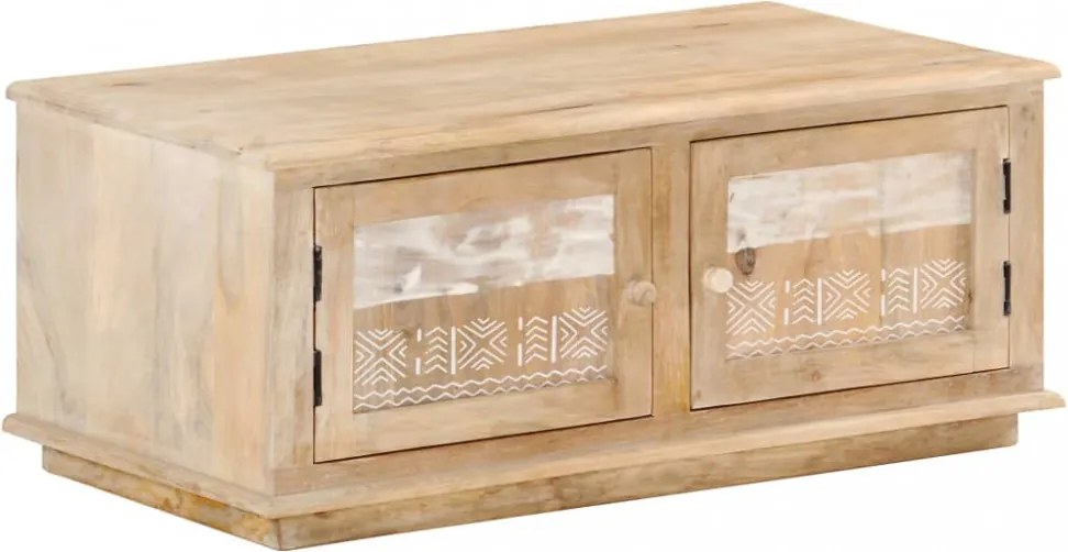 Tömör mangófa dohányzóasztal 90 x 49 x 37 cm