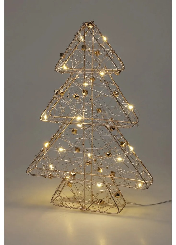 Goldwire karácsonyi LED fa arany, 21 x 30 cm