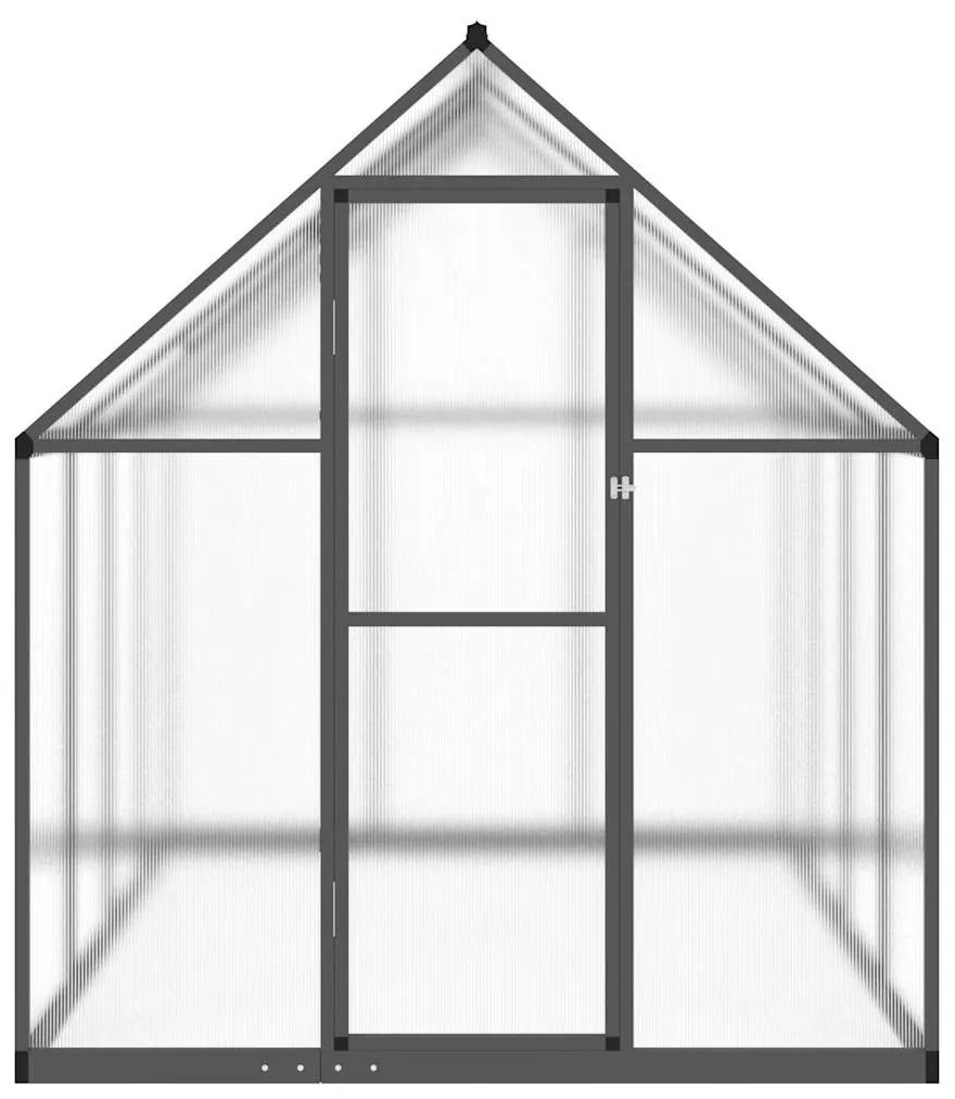 antracitszürke alumínium melegház alapvázzal 224 x 169 x 195 cm
