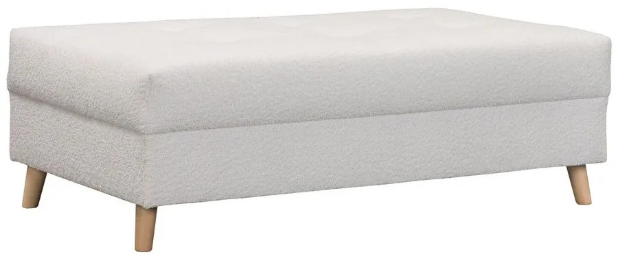 Fehér buklé puff Ariella – Ropez